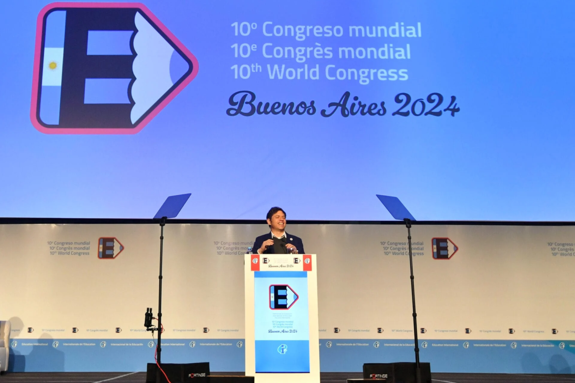 Kicillof participó de la apertura del 10° Congreso Mundial de Educación