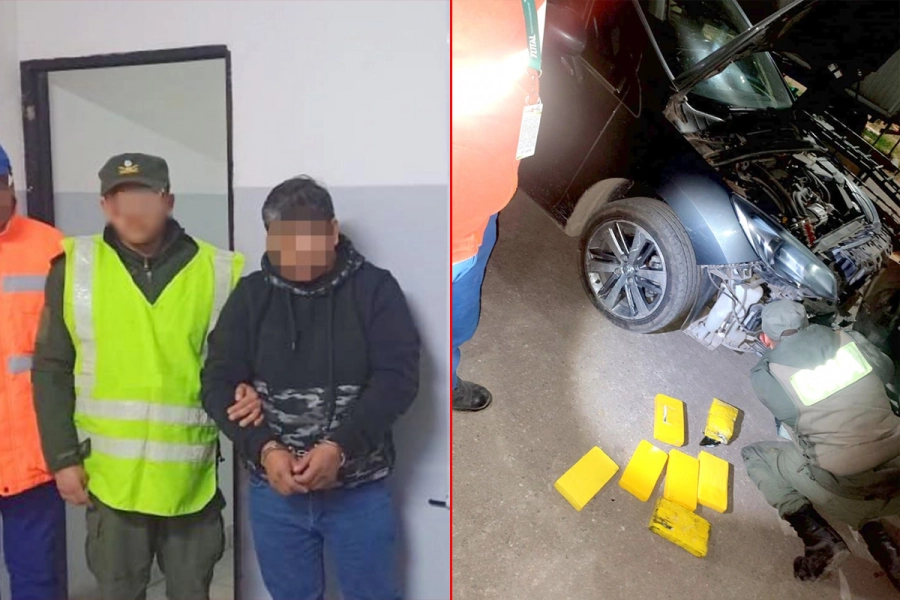 Detectan 22 kilos de cocaína envainados en un auto