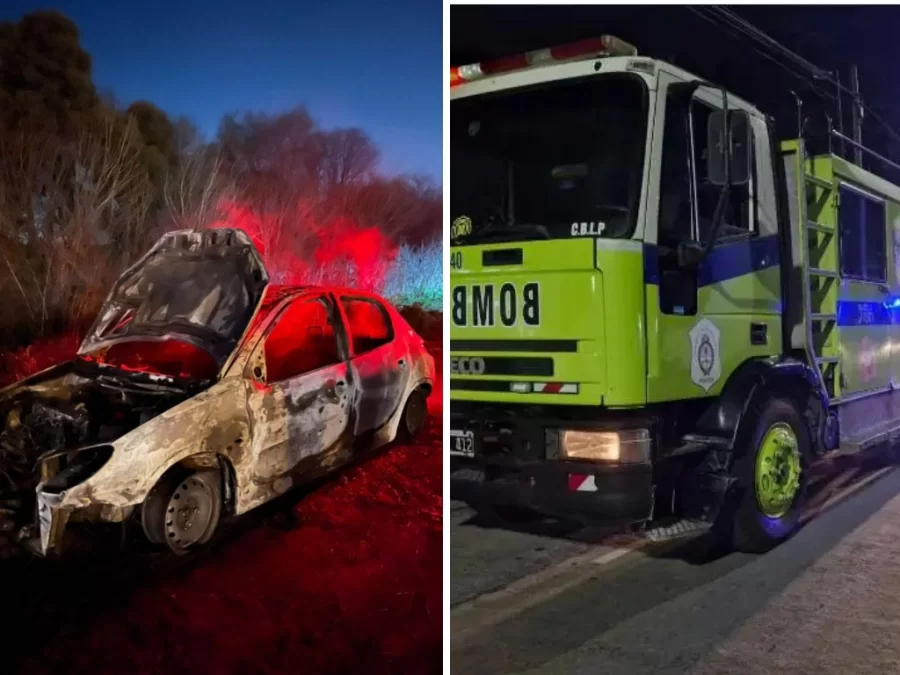 Incendio de un auto en Ruta 36 generó conmoción en la zona: no hubo heridos