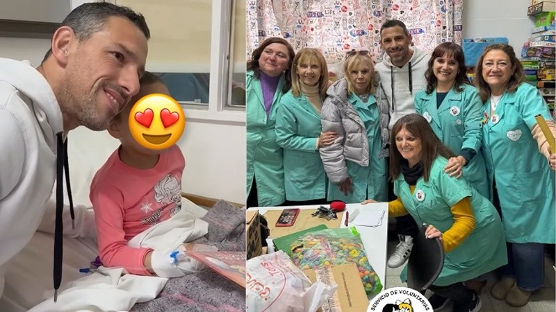MAXI RODRÍGUEZ ADELANTÓ EL DÍA DEL NIÑO EN EL HOSPITAL VÍCTOR J. VILELA
