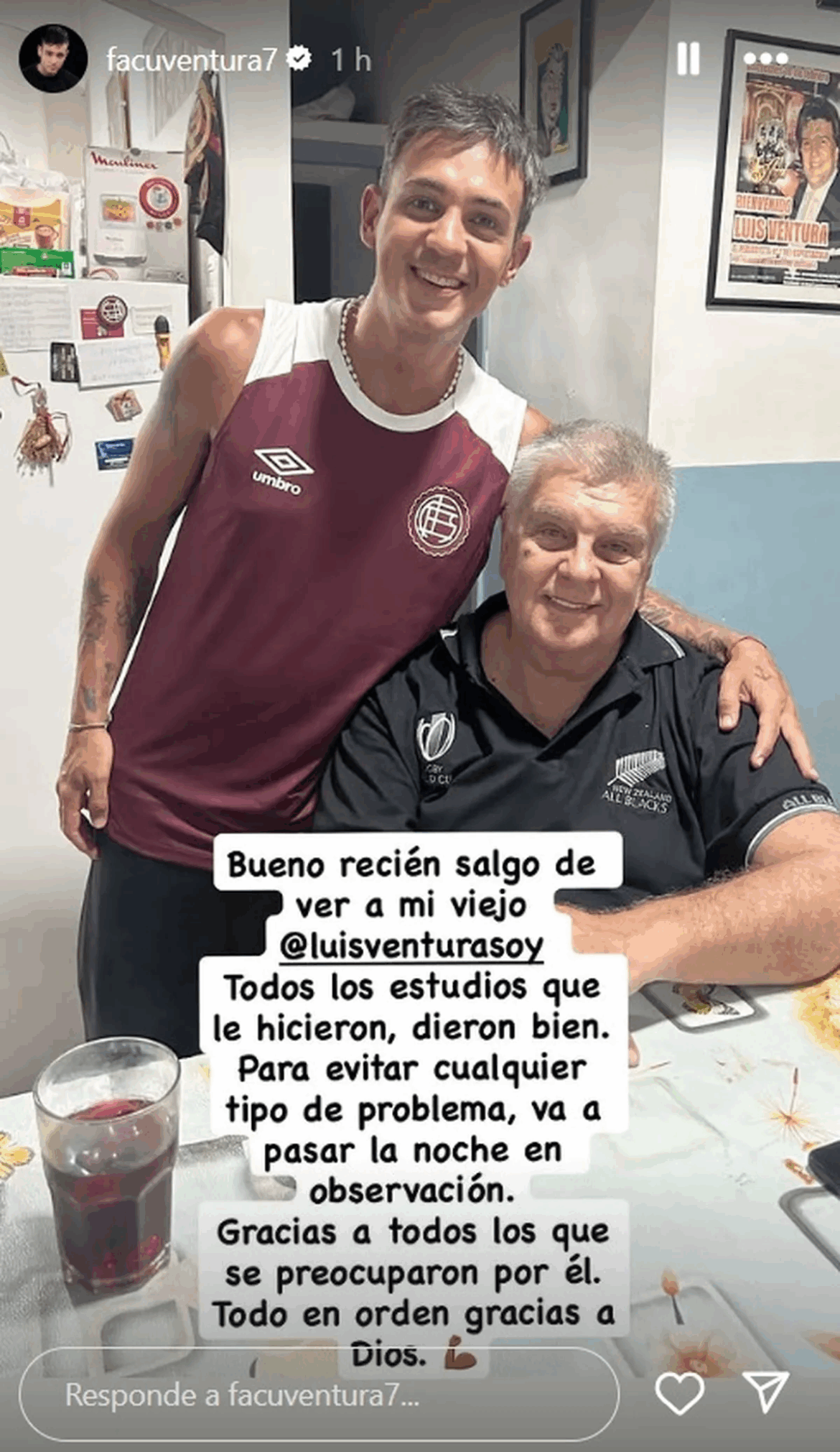 Luis Ventura fue agredido y pasó la noche en observación: su hijo confirmó que está fuera de peligro