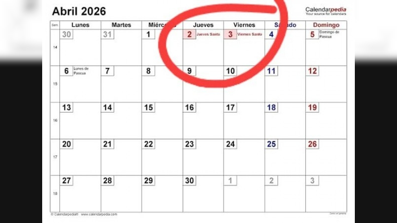 Semana Santa 2026: cuándo es y por qué habrá un fin de semana largo de cuatro días