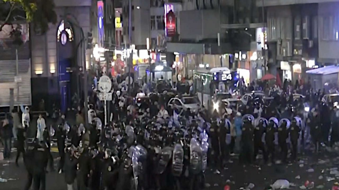 Festejos por la clasificación de Argentina terminaron con incidentes en el Obelisco: hay nueve detenidos