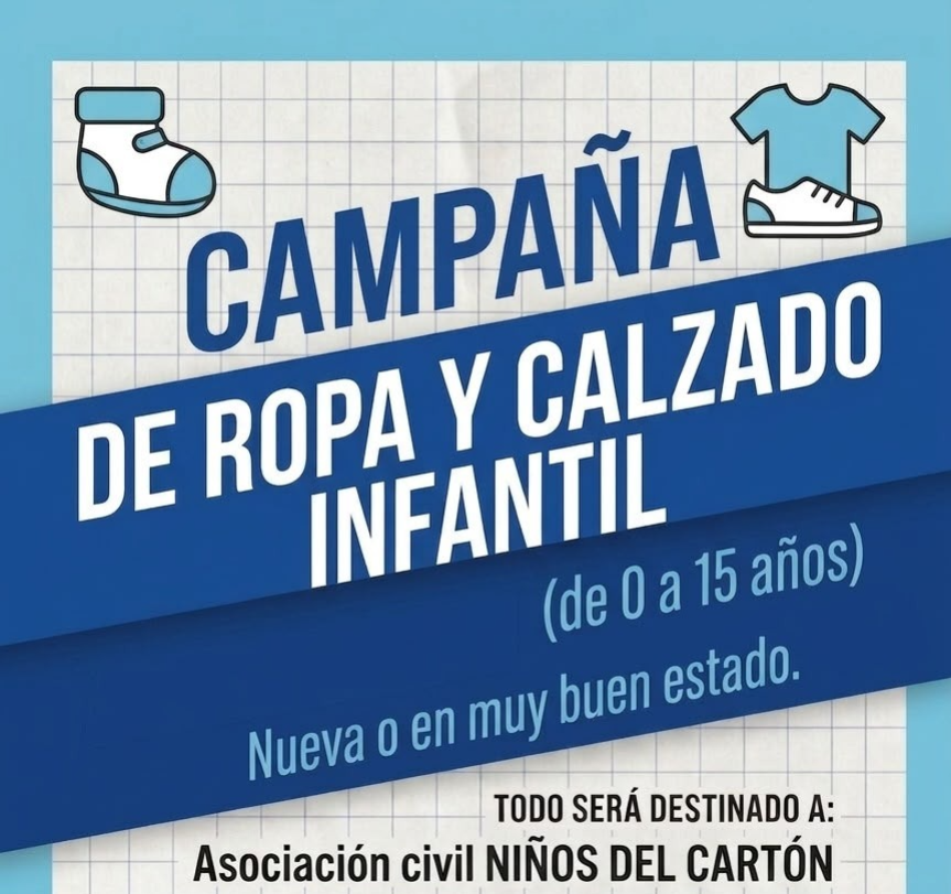 Campaña solidaria en La Plata: juntan ropa y calzado infantil para la asociación «Niños del Cartón»
