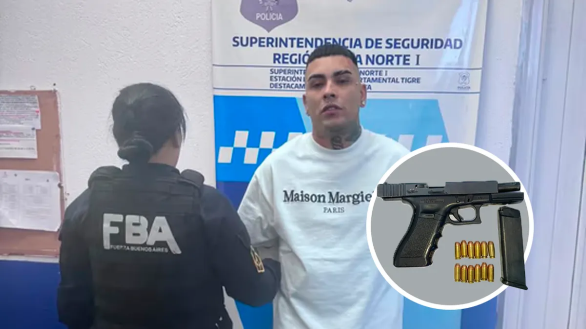 Callejero Fino quedó detenido en Tigre tras un operativo que terminó con el secuestro de un arma