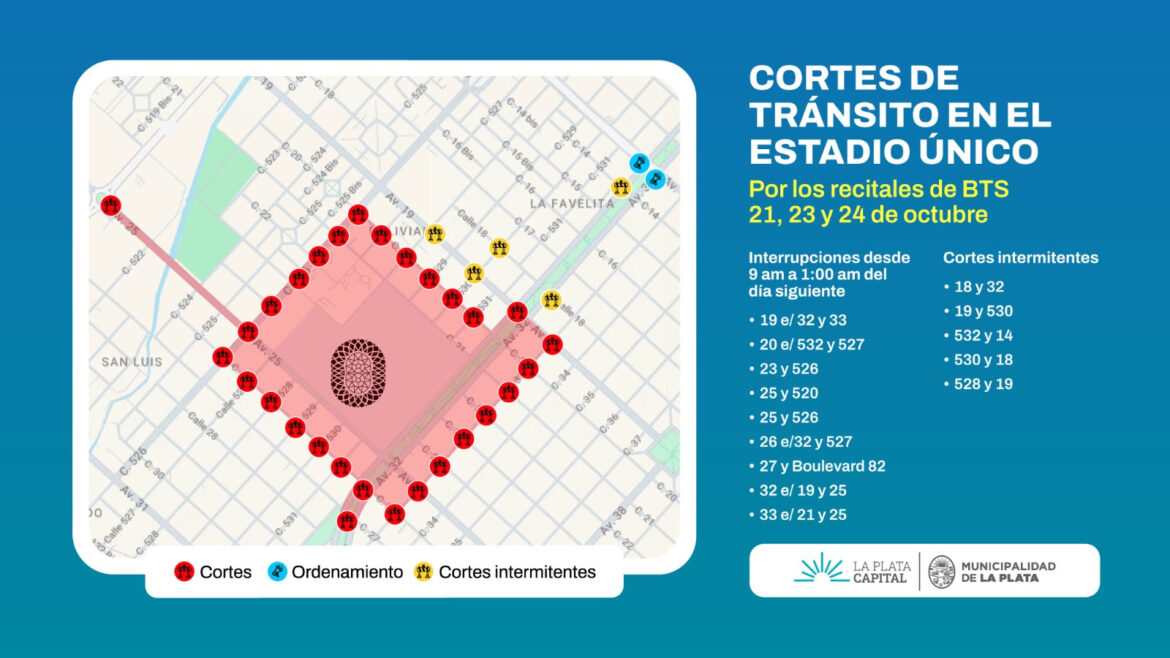El Municipio dispone un operativo especial por los recitales de BTS en La Plata